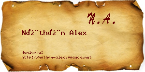 Náthán Alex névjegykártya