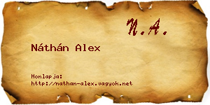 Náthán Alex névjegykártya