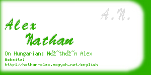 alex nathan business card
